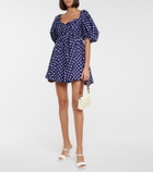 Caroline Constas Brie polka-dot cotton-blend minidress
