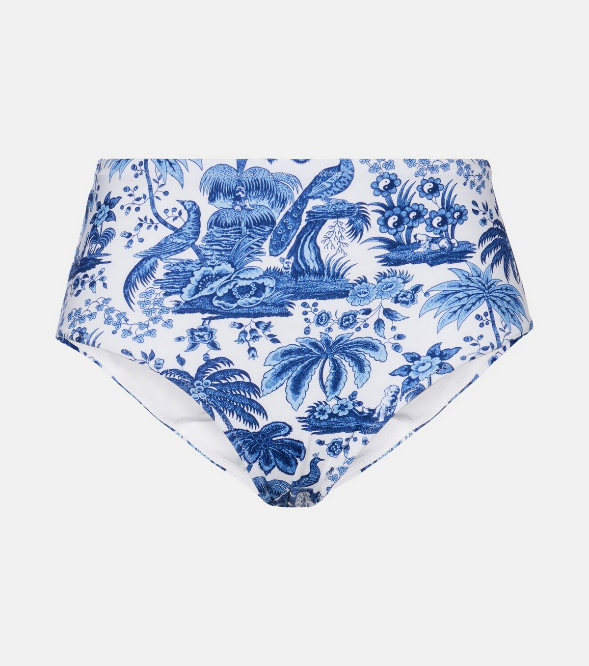Staud Devon printed high-rise bikini bottoms