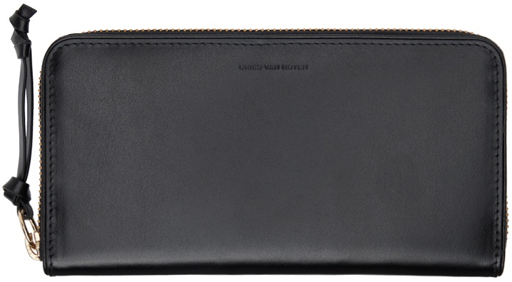 Photo: Dries Van Noten Black Rectangular Leather Wallet