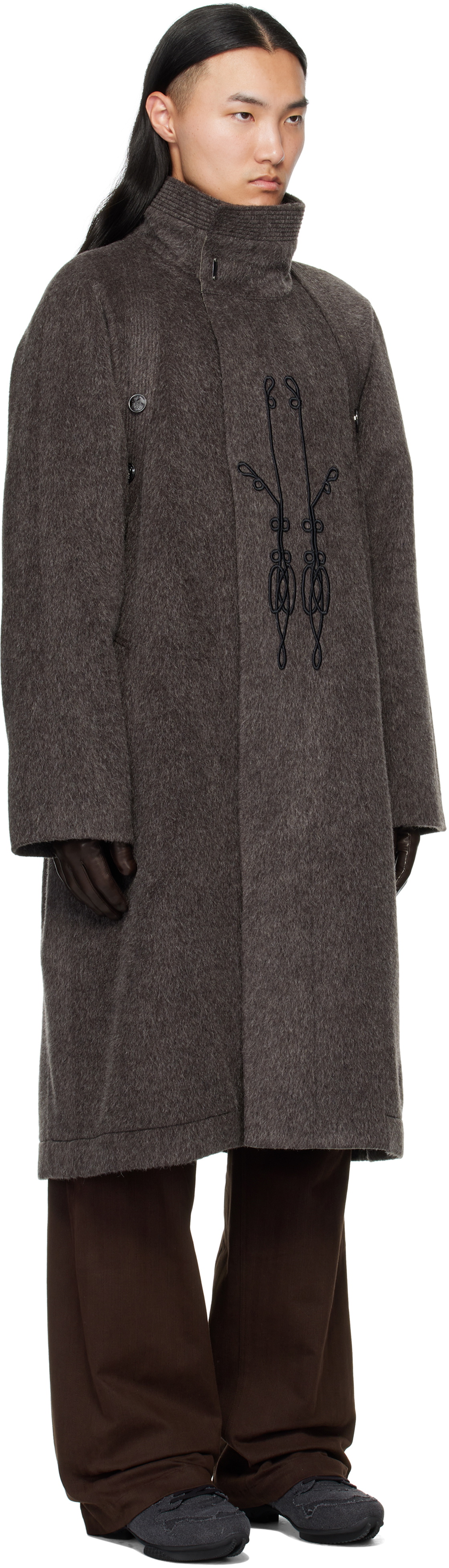 Kiko Kostadinov Gray Kormos Military Coat Kiko Kostadinov
