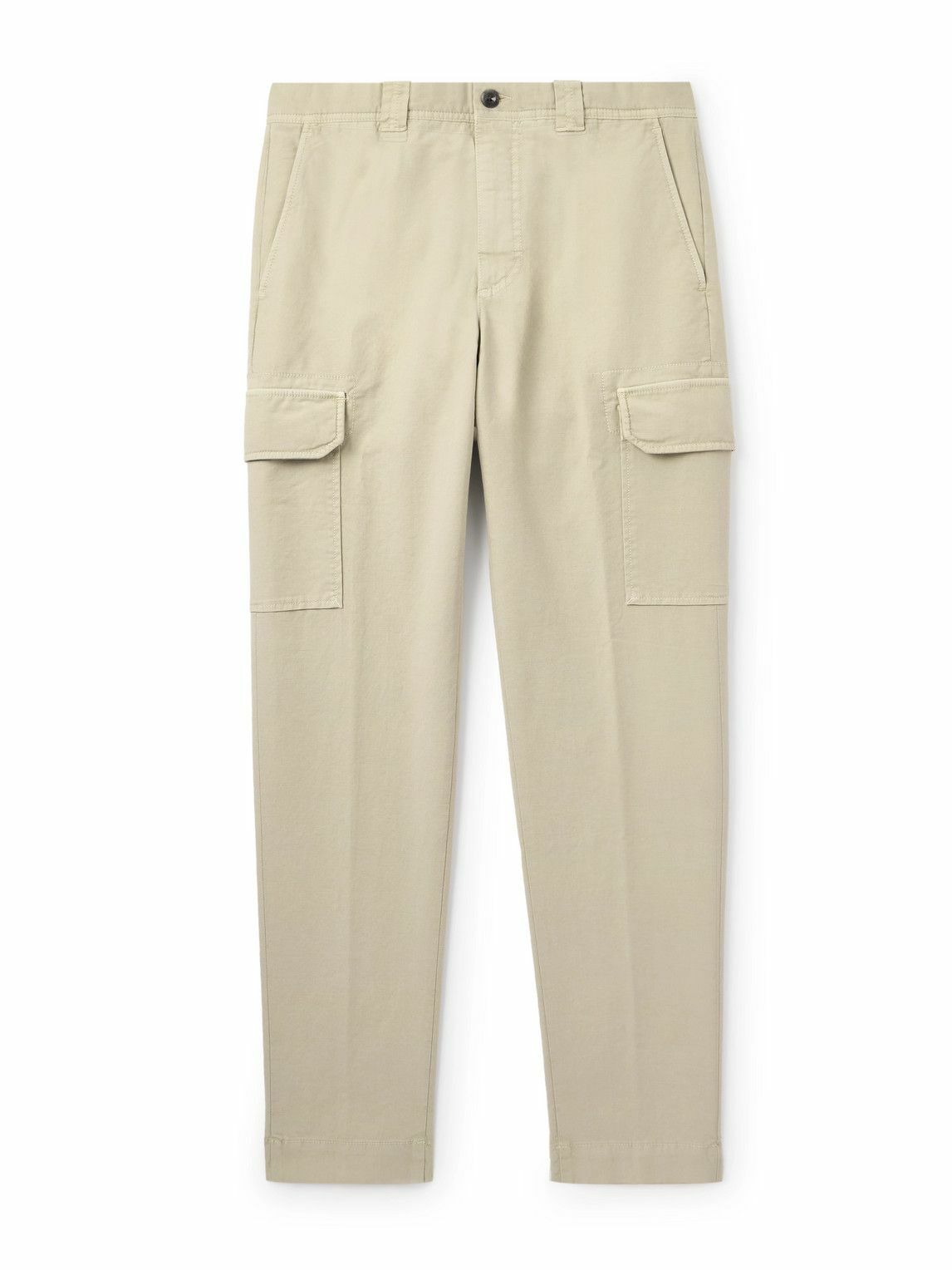 INCOTEX 「ICE COTTON」PANTS (beige/48) Incotex - Tapered-fit Chinolino ice crêpe trousers - light