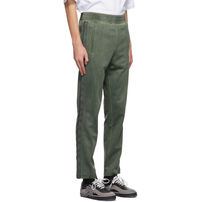 Palm Angels Green Garment-Dyed Track Pants Palm Angels