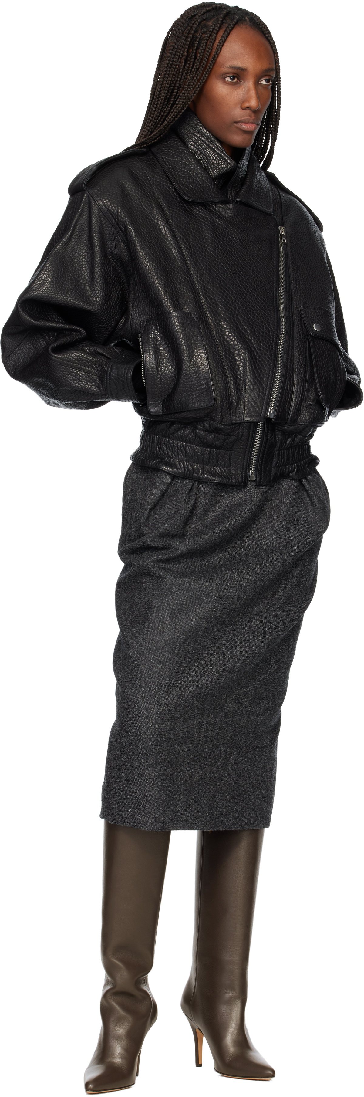 Isabel Marant Black Aneli Leather Jacket