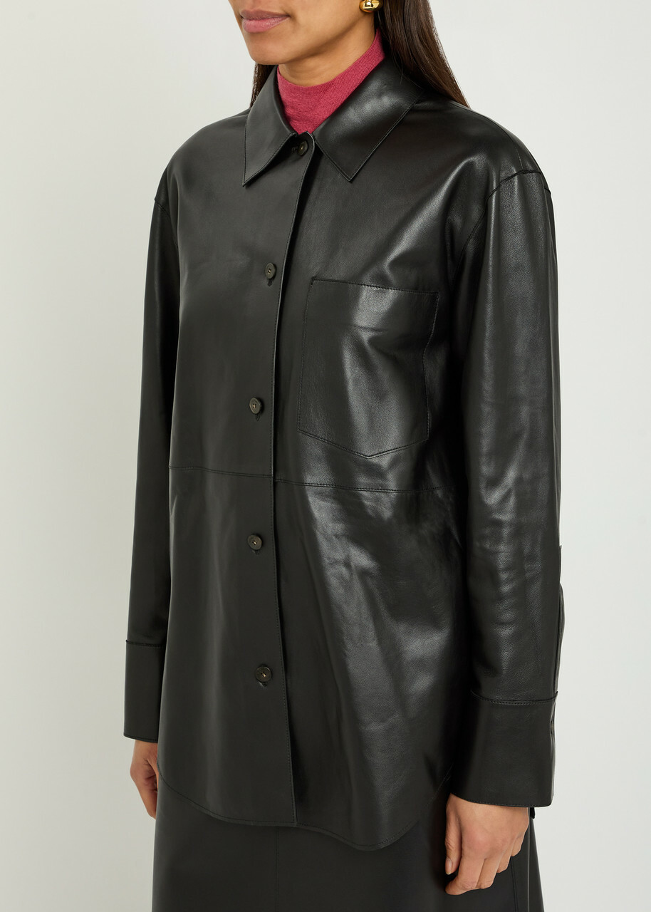 Joseph Penna Leather Jacket Black