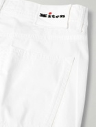 Kiton - Straight-Leg Cotton-Blend Trousers - White