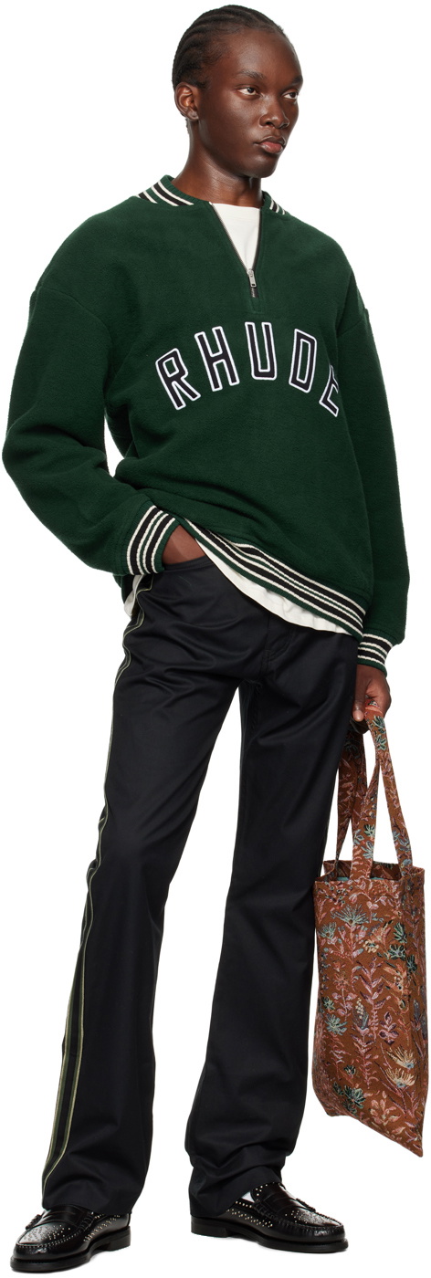 Rhude Green Varsity Sweatshirt