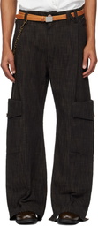 NULLUS Brown 8 Pocket Cargo Pants