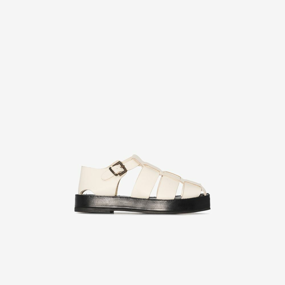 St. Agni White Axel Leather Sandals St.Agni