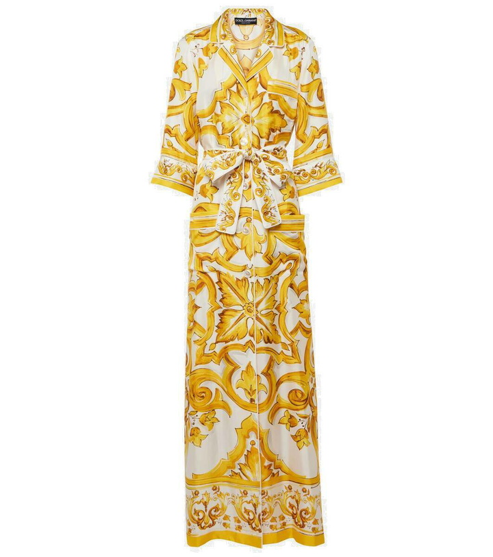 Photo: Dolce&Gabbana Majolica silk twill maxi dress