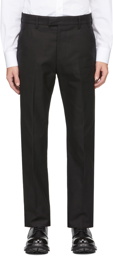 Alexander McQueen Black Cotton Gabardine Trousers