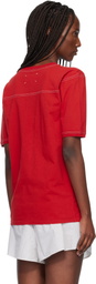 Maison Margiela Red Cotton Varsity T-shirt