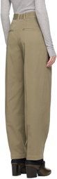 House of Dagmar Khaki Mid-Rise Trousers