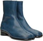 Maison Margiela Blue Leather Tabi Boots