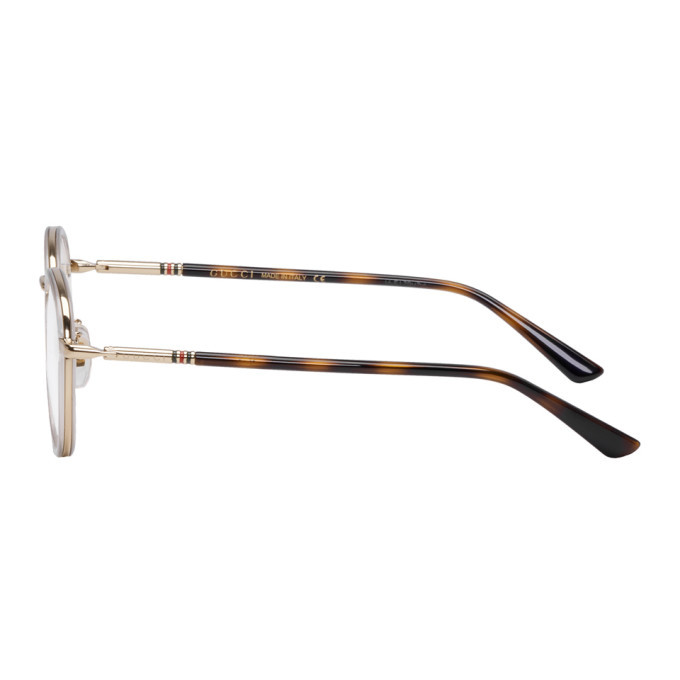 Gucci Gold Round Glasses Gucci