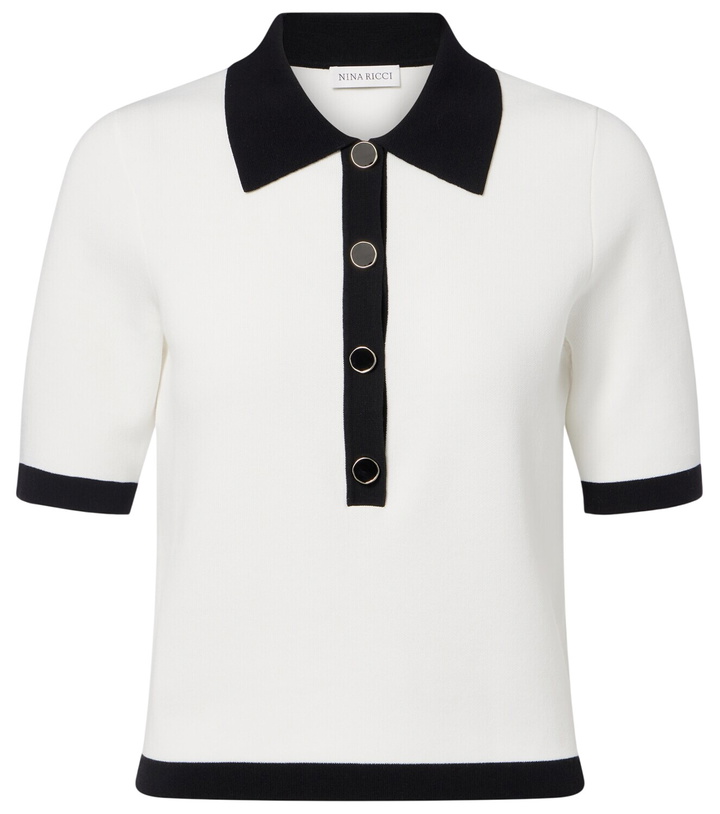Photo: Nina Ricci Ribbed-knit polo shirt