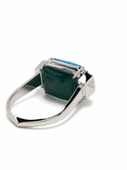 Stephen Webster 18K White Gold Deco Wide Twister Crystal And Diamond Ring