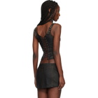 Miss Sixty Black KNWLS Edition Leather Tank Top