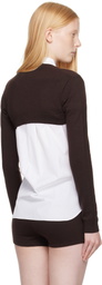 Sandy Liang Brown Chip Cardigan