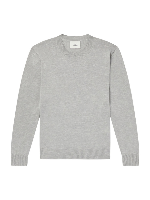 Photo: The Elder Statesman - Libeccio Wool, Silk and Linen-Blend Sweater - Gray