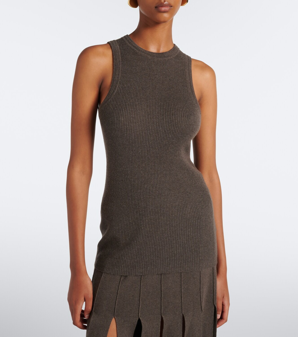 Lisa Yang Amya cotton and cashmere tank top