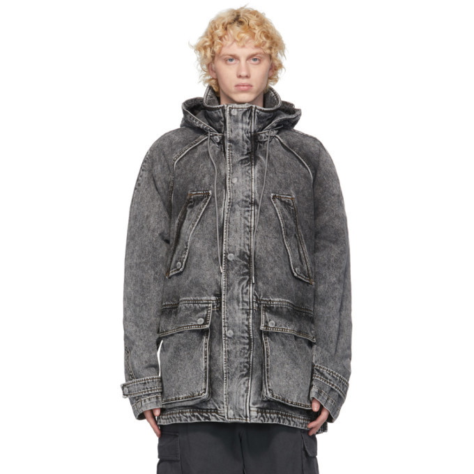 JUUN.J, Oversized Hooded Denim Jacket, Men