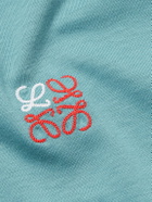LOEWE - Slim-Fit Logo-Embroidered Cotton-Jersey T-Shirt - Blue