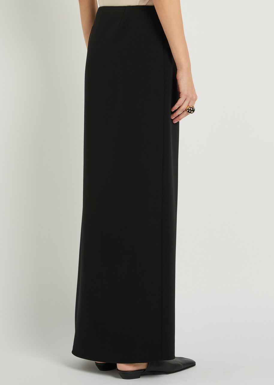 Courrèges Crepe Maxi Skirt Black