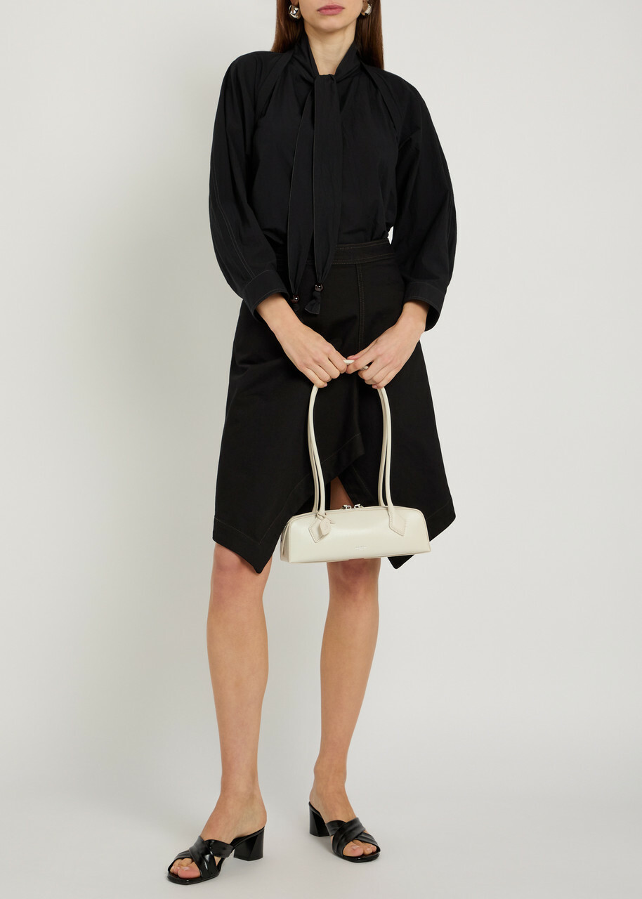 Lemaire Scarf-effect Cotton Blouse Black