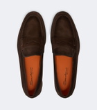 Santoni Milo suede penny loafers