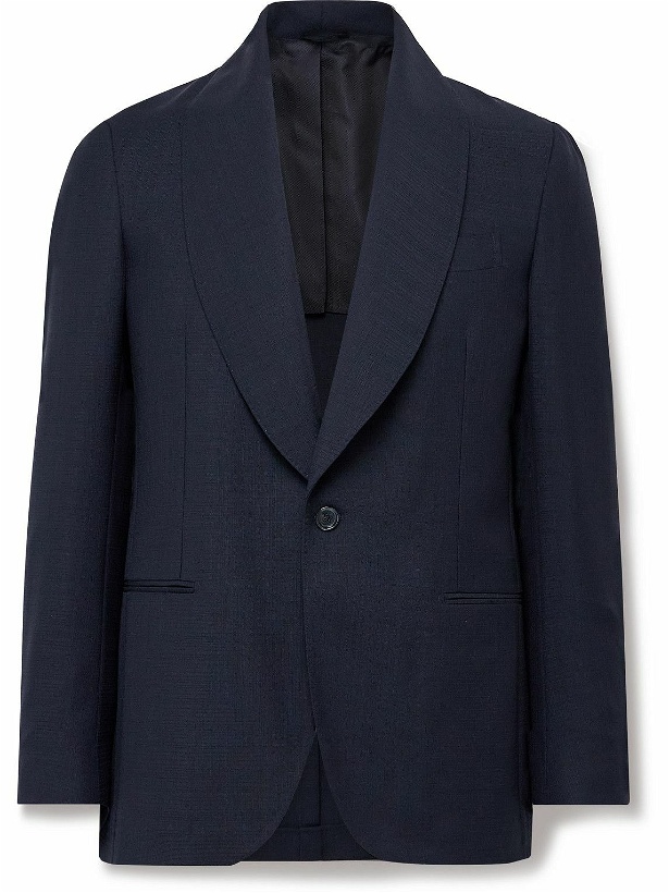Photo: De Petrillo - Slim-Fit Shawl-Collar Virgin Wool and Mohair-Blend Tuxedo Jacket - Blue