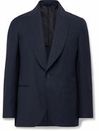 De Petrillo - Slim-Fit Shawl-Collar Virgin Wool and Mohair-Blend Tuxedo Jacket - Blue