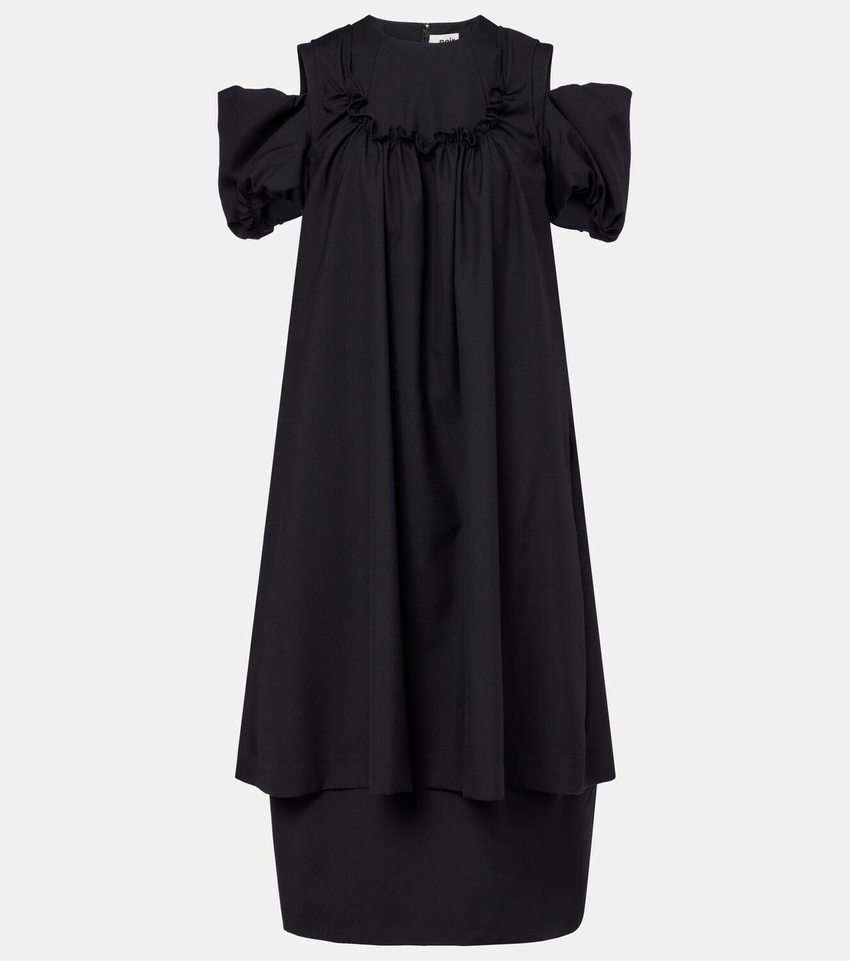Noir Kei Ninomiya Cutout wool midi dress