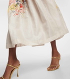 Zimmermann Alight floral linen maxi skirt