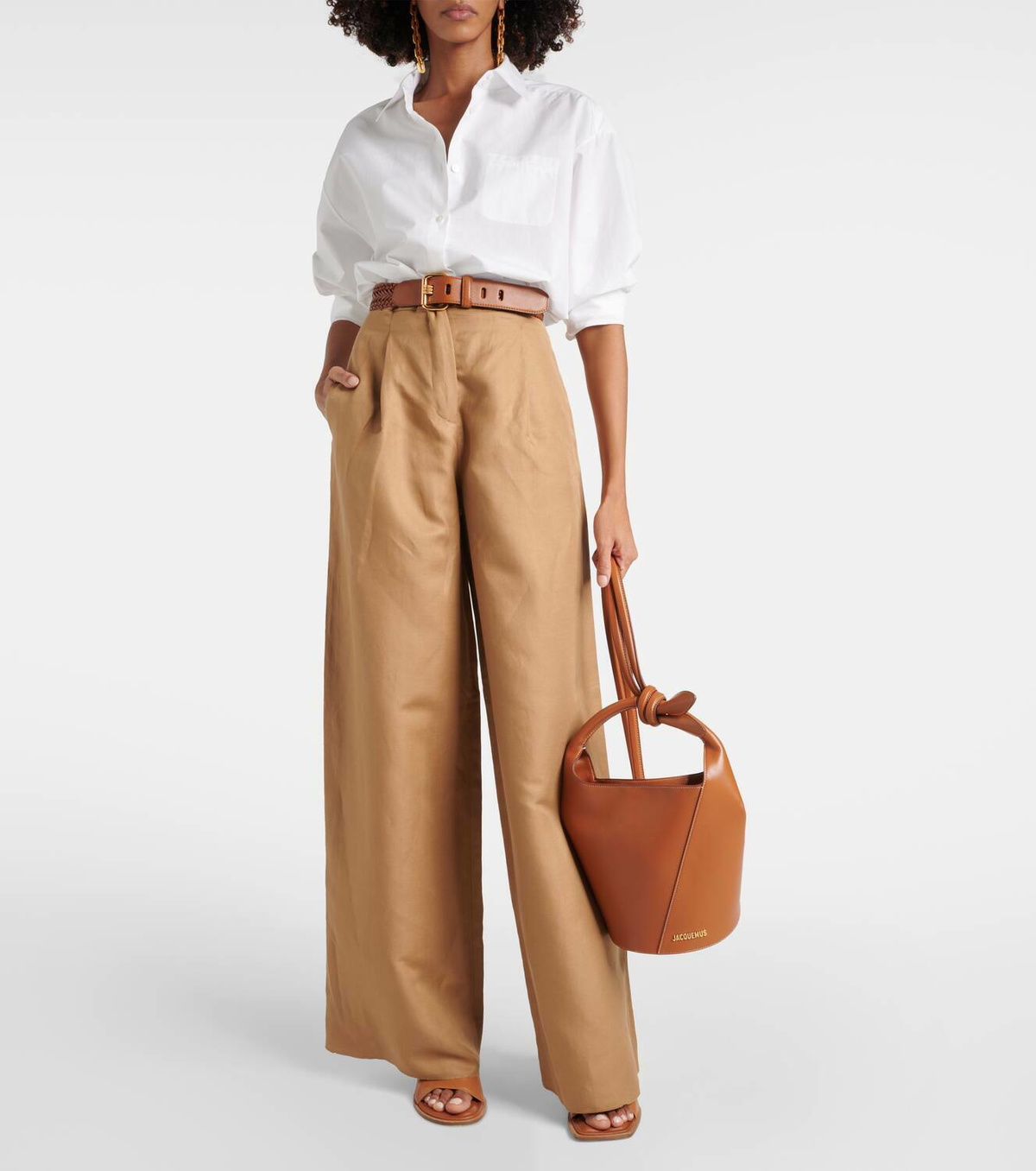 【送料&関税込】Max Mara Colonia Trousers Max Mara Colonia linen and silk wide-leg pants Max Mara