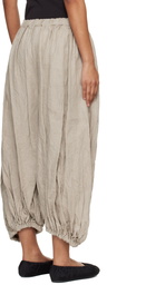 Comme des Garçons Beige Linen Herringbone Garment Treated Trousers