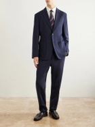 Barena - Straight-Leg Pleated Virgin Wool Suit Trousers - Blue