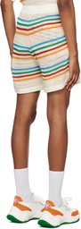 Casablanca White Striped Shorts