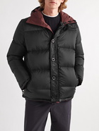 Yves Salomon - Reversible Two-Tone Cotton-Blend and Nylon Down Hooded Jacket - Burgundy