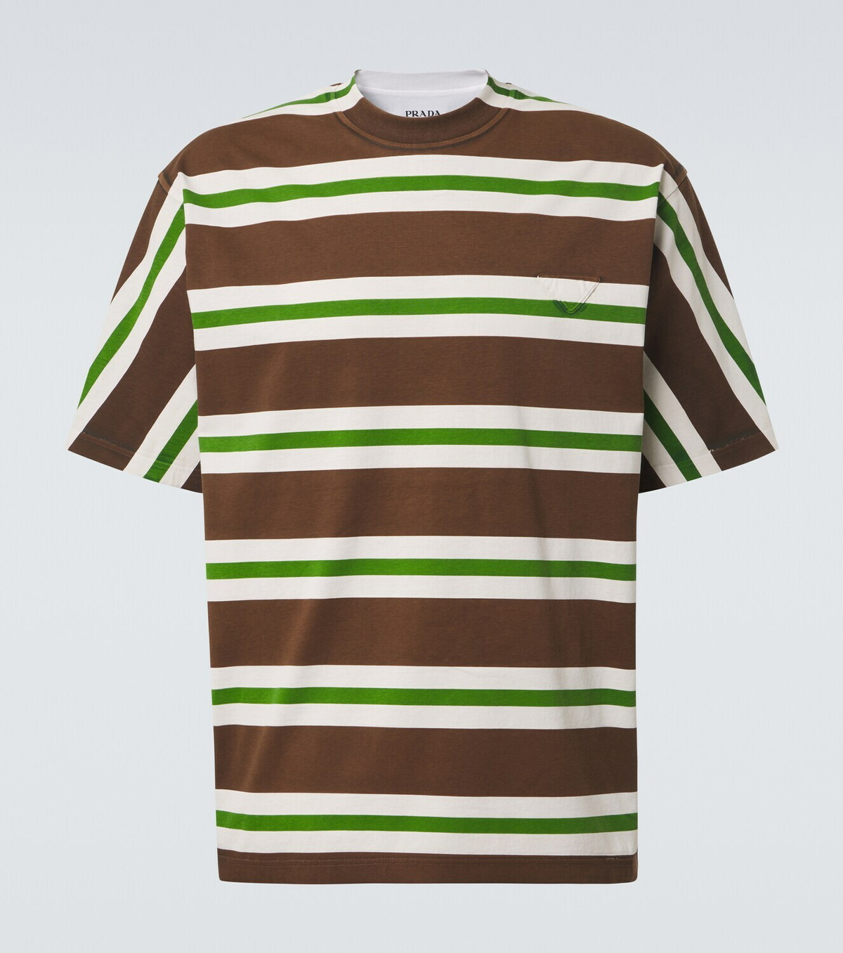 Prada Striped cotton jersey T-shirt
