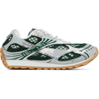 Bottega Veneta Silver & Green Orbit Sneakers