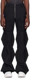 Uncertain Factor Black 3D Embossed Cargo Pants