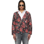 R13 Black & Red Printed Boyfriend Cardigan