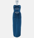 Jade Swim Kira halterneck cutout midi dress