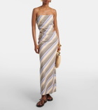 Faithfull Antibes striped cotton and linen top