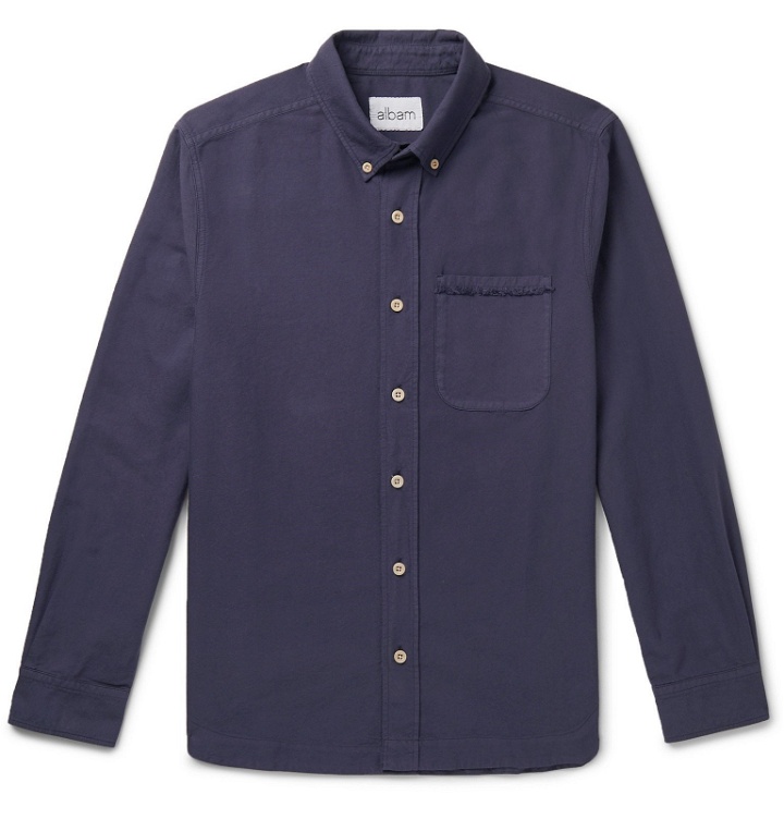 Photo: Albam - Button-Down Collar Cotton Oxford Shirt - Blue