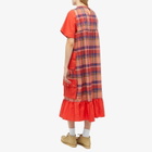 W'menswear Women's Summer Fortune Pocket Dress in Red Check