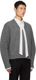 Recto Gray V-Neck Sweater