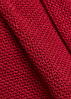 House OF Sunny Joey Stripe-trimmed Fine-knit top Red