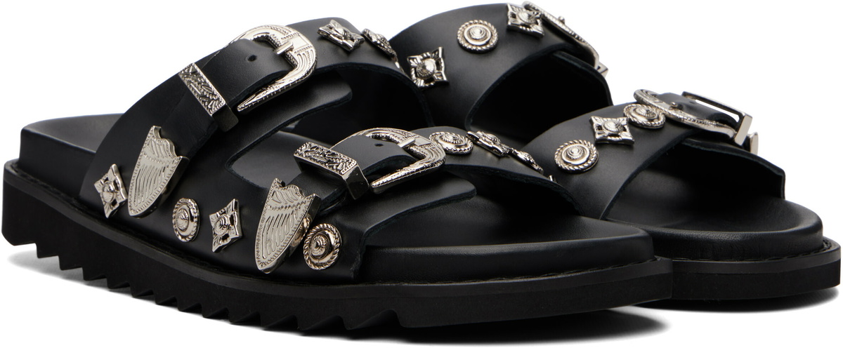 Toga Virilis Black Buckle Sandals