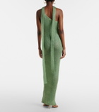 Bananhot Aretha sequined one-shoulder maxi dress